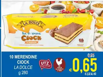 MD Discount La Dolce Cacao 10 Merendine 280 G(ml) offerta