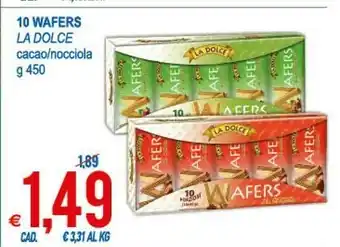 MD Discount La Dolce Wafers Alla Nocciola 450 G(ml) offerta