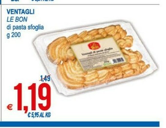 MD Discount Le Bon Ventagli Di Pasta Sfoglia 200 G(ml) offerta