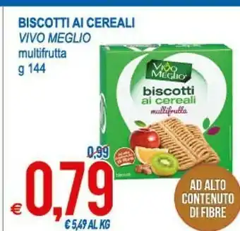 MD Discount Vivo Meglio Biscotti Ai Cereali 144 G(ml) offerta