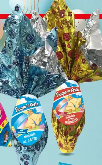 MEGA PASQUA IN FESTA uovo cioccolato extra fondente, latte g 500 offerta