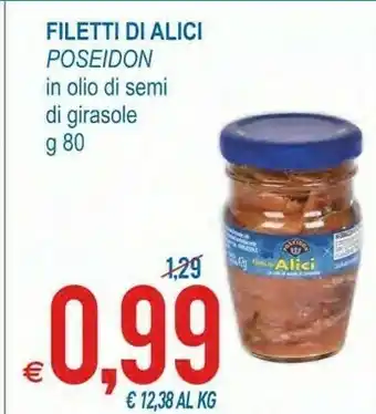 MD Discount Poseidon Filetti Di Alici In Olio Di Semi Di Girasole offerta