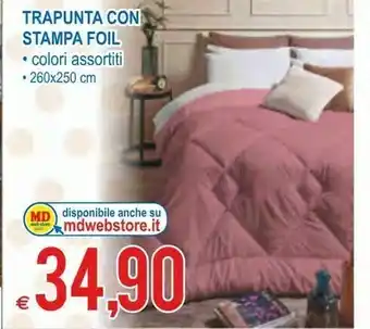 MD Discount Trapunta Con Stampa Foil offerta