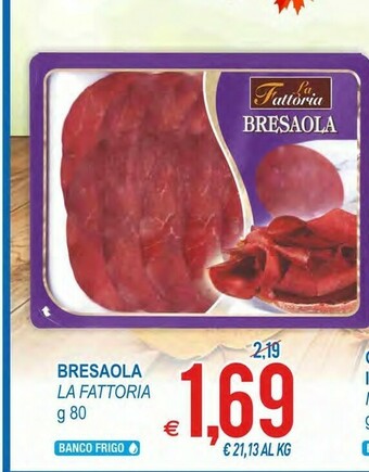 MD Discount La Fattoria Bresaola 80 G(ml) offerta