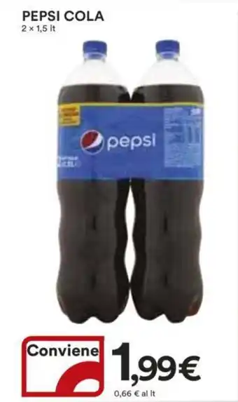 Ipercoop PEPSI COLA 2 x 1,5 lt offerta