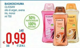 MD Discount Cliosan Bagnoschiuma Olio Di Argan, Iris, Monoi offerta