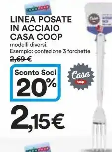 Ipercoop LINEA POSATE IN ACCIAIO CASA COOP offerta