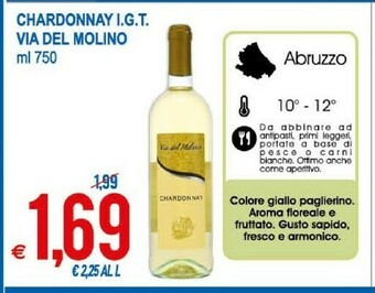 MD Discount Via del molino Chardonnay Igt offerta