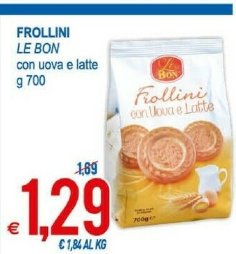 MD Discount Le Bon Frollini Con Uova E Latte 700 G(ml) offerta