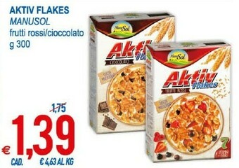 MD Discount ManuSol Aktiv Flakes Frutti Rossi offerta