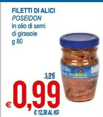 MD Discount Poseidon Filetti Di Alici In Olio Di Semi Di Girasole offerta