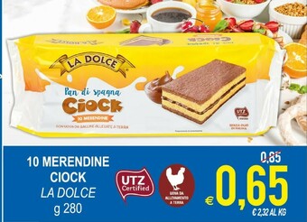 MD Discount La Dolce 10 Merendine Ciock offerta