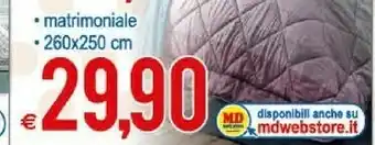 MD Discount Trapunta Stampata Matrimoniale offerta