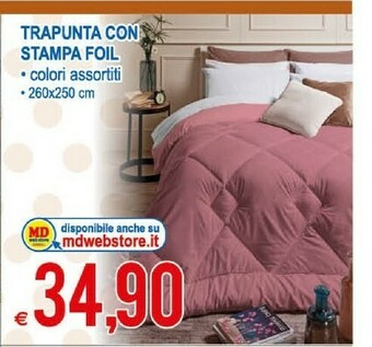 MD Discount Trapunta Con Stampa Foil offerta