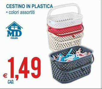 MD Discount Cestino In Plastica offerta
