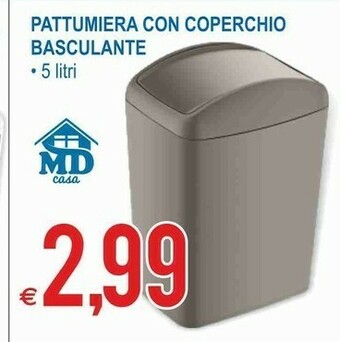 MD Discount Pattumiera Con Coperchio Basculante offerta
