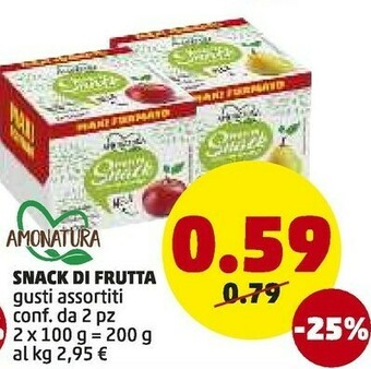 PENNY Amonatura - Frutta Snack Ananas 200 G(ml) offerta