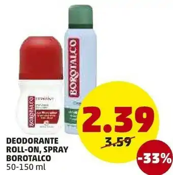 PENNY Borotalco Deodorante Roll-on/ Spray offerta