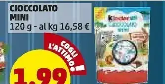 PENNY Kinder Cioccolato Mini 120 G(ml) offerta