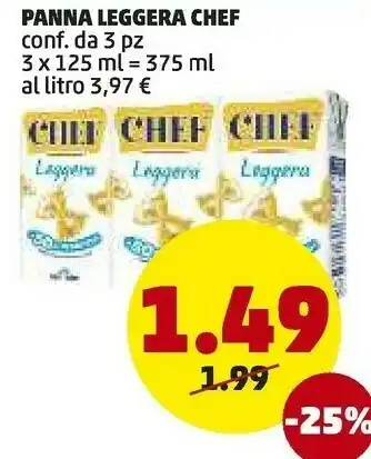 PENNY Parmalat Chef Leggera 375 G(ml) offerta