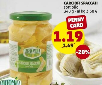 PENNY Carciofi Spaccati Sott'olio offerta