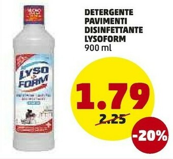 PENNY Lysoform Detergente Pavimenti Disinfettante offerta