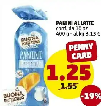 PENNY La buona pasticceria Panini Al Latte offerta