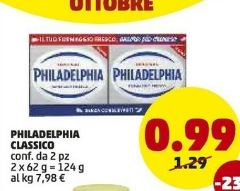 PENNY Mondelez Philadelphia Classico offerta