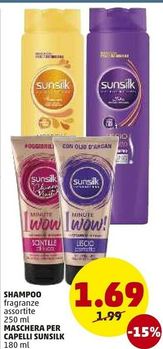 PENNY Sunsilk Shampoo/ Maschera Per Capelli offerta