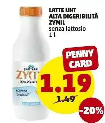 PENNY Parmalat Latte Uht Alta Digeribilita Zymil offerta