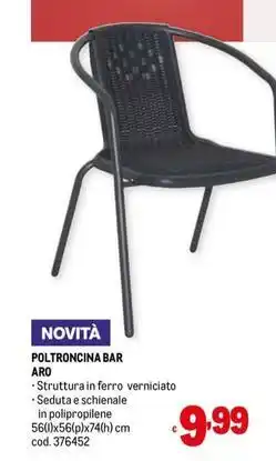 Metro POLTRONCINA BAR ARO offerta