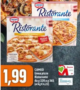 CAMEO linea pizze Ristorante da g 320 a g 365