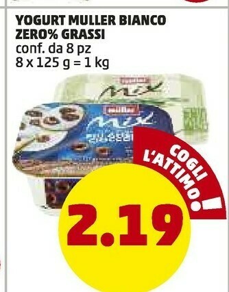 PENNY Muller Yogurt Bianco Crema Di Yogurt 125 G(ml) offerta