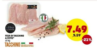 PENNY La filiera in tavola Fesa Di Tacchino A Fette offerta