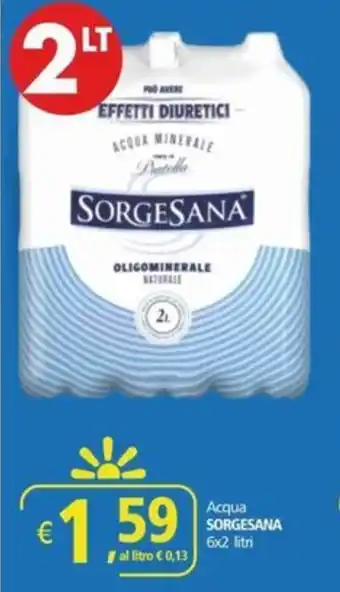 Acqua SORGESANA 6x2 litri