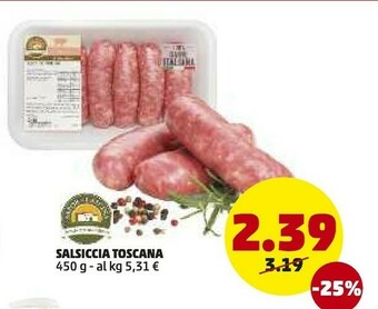 PENNY Salsiccia Toscana offerta