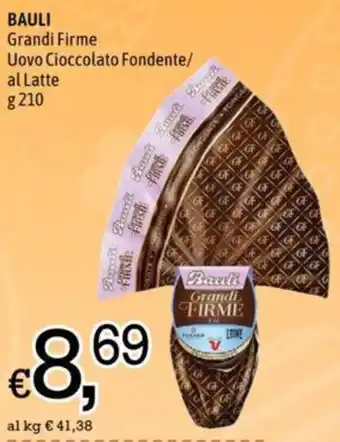 Famila Market BAULI Grandi Firme Uovo Cioccolato Fondente/ al Latte g 210 offerta