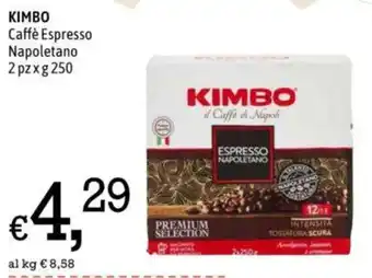 Famila Market KIMBO Caffè Espresso Napoletano 2 pzxg 250 offerta
