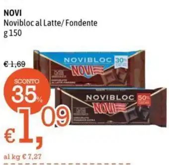 Famila Market NOVI Novibloc al Latte/Fondente g 150 offerta