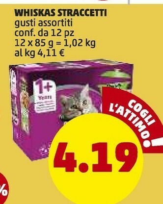 PENNY Purina Whiskas Straccetti offerta