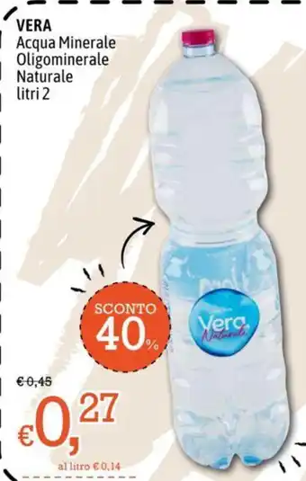 Famila Market VERA Acqua Minerale Oligominerale Naturale litri 2 offerta