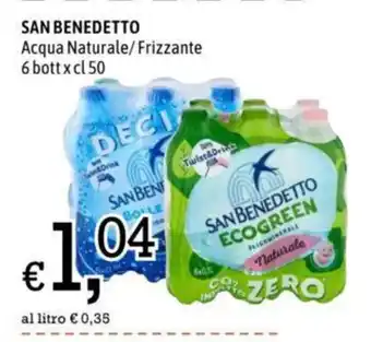 Famila Market SAN BENEDETTO Acqua Naturale/Frizzante 6 bott x cl 50 offerta