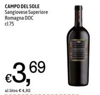 CAMPO DEL SOLE Sangiovese Superiore Romagna DOC cl75