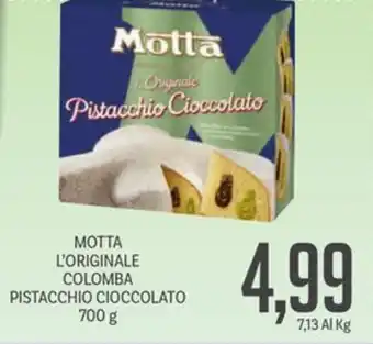 Supermercati Piccolo MOTTA L'ORIGINALE COLOMBA PISTACCHIO CIOCCOLATO 700 g offerta