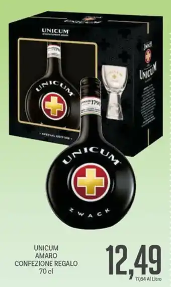 Supermercati Piccolo UNICUM AMARO CONFEZIONE REGALO 70 cl offerta
