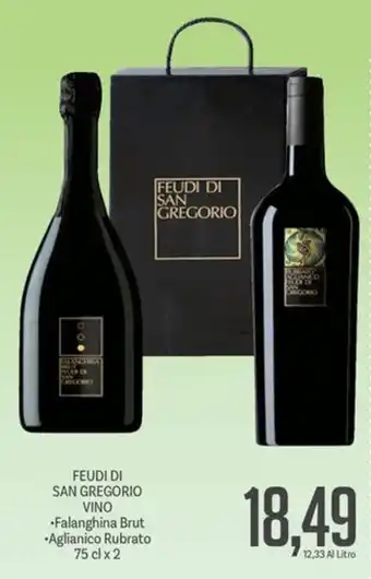 Supermercati Piccolo FEUDI DI SAN GREGORIO VINO 75 cl x 2 offerta
