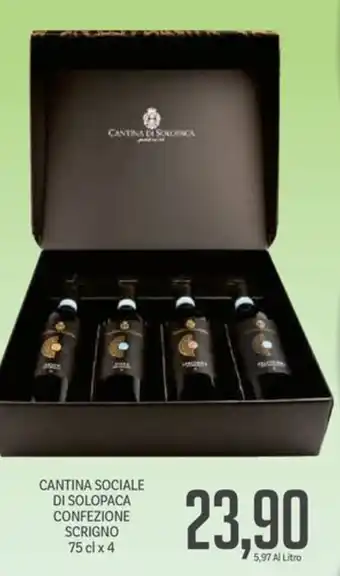 Supermercati Piccolo CANTINA SOCIALE DI SOLOPACA CONFEZIONE SCRIGNO 75 cl x 4 offerta