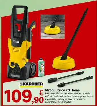 Leroy Merlin Karcher Idropulitrice K3 Home offerta