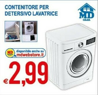 MD Discount Contenitore Per Detersivo Lavatrice offerta