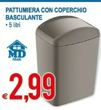 MD Discount Pattumiera Con Coperchio Basculante offerta